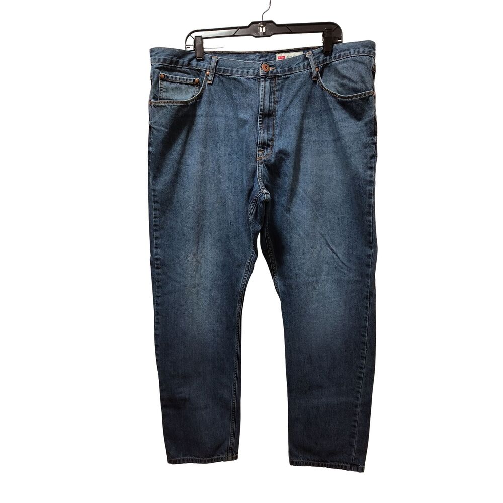 Wrangler Regular Taper Jeans Men's 40x29 Blue Denim